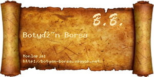 Botyán Borsa névjegykártya